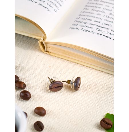 Серьги Кофе зерно, гвоздики