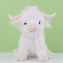 Мягкая игрушка Бык лохматый белый (Хайленд) 25 см