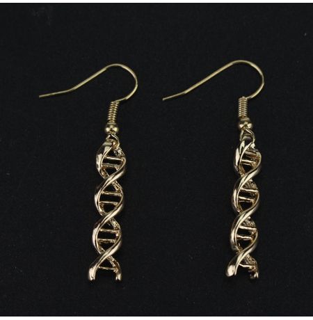 Серьги ДНК золото изображение 2