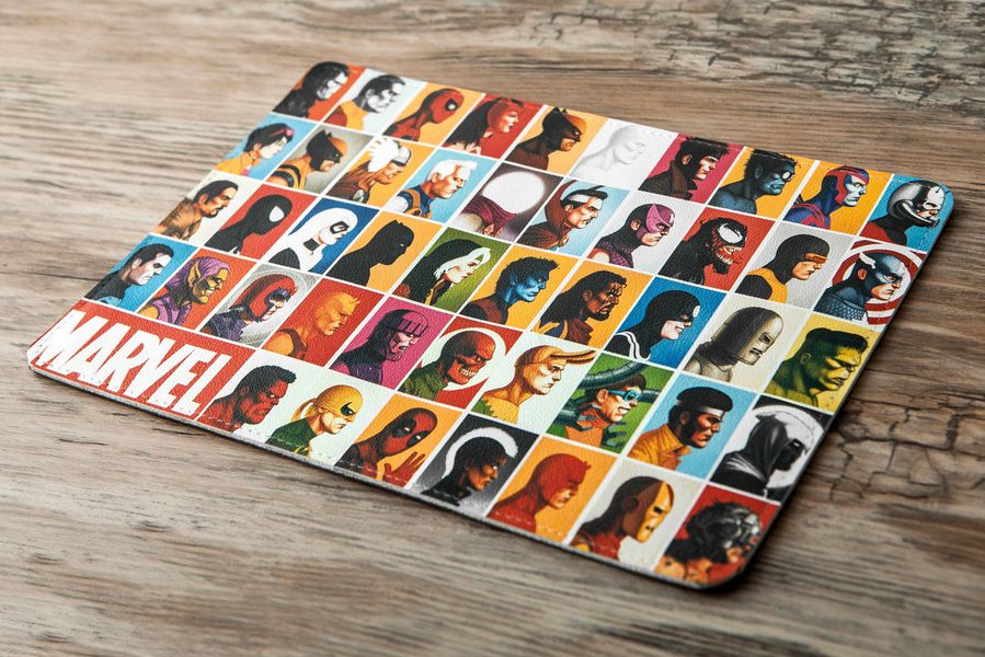 Обложка на паспорт Марвел (Marvel), головы персонажей (УЦЕНКА)