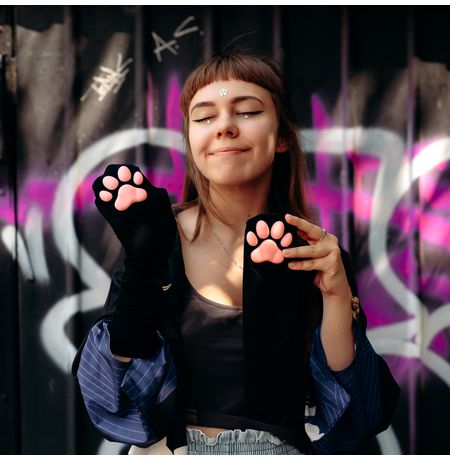 Чулки Кошачьи лапки, черный изображение 2