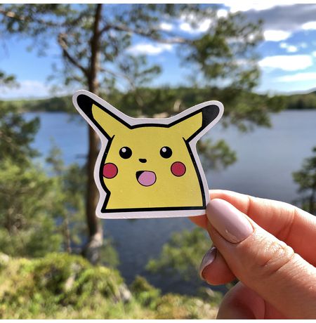 Стикер Пикачу Мем STICKERS.ONE