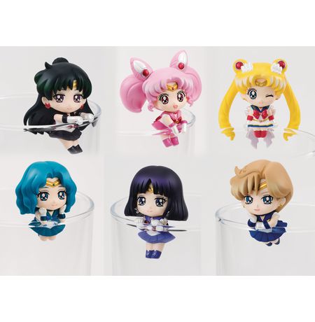 Случайная фигурка Сейлор Мун и подставка для стакана (Sailor Moon) 4 cm