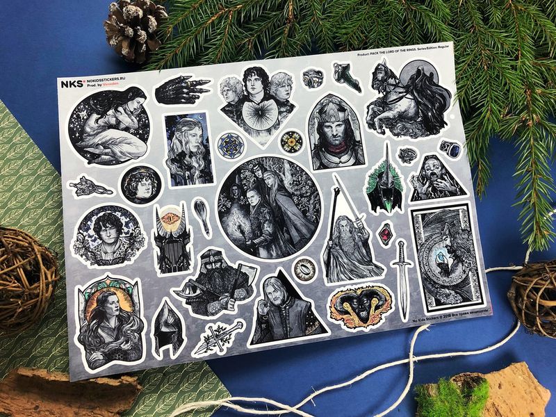 Набор стикеров Властелин колец (The Lord of the Rings)