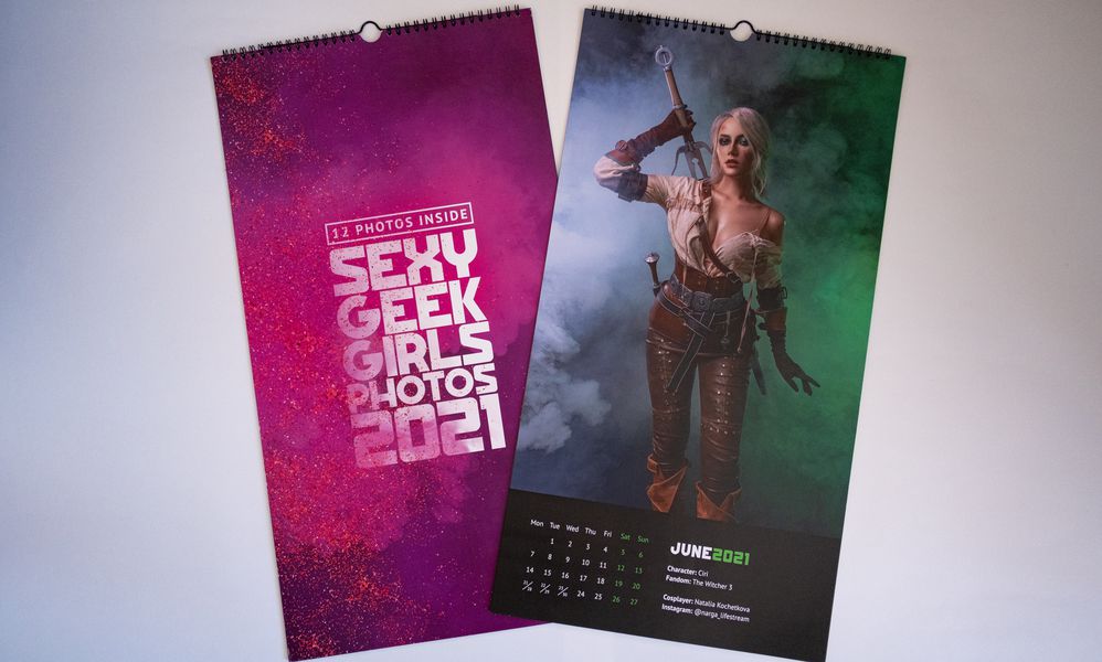 Календарь Sexy Geek Girls Photos 2021, 12 фото изображение 5