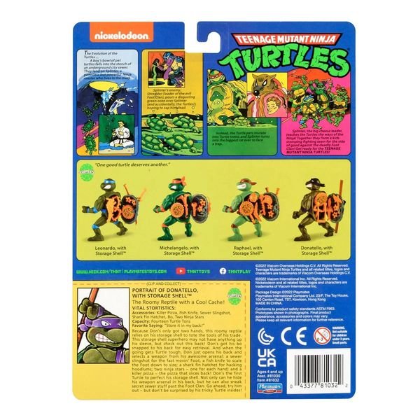 Фигурка Черепашки-Ниндзя - Донателло (Donatello - TMNT Classic Storage Shell) лицензия 10,5 см изображение 5