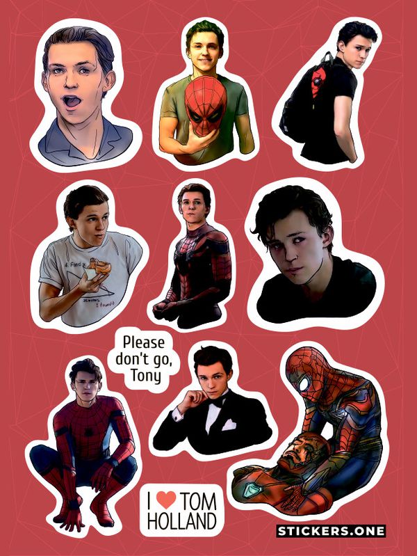 Набор стикеров Человек-Паук, Том Холланд (Spider-Man)
