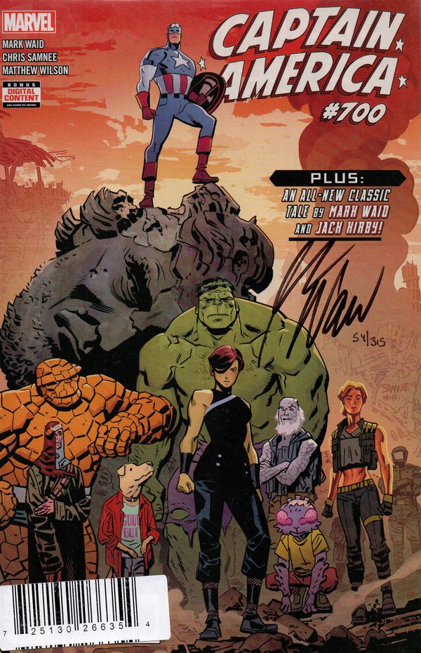 Captain America #700 с автографом Mark Waid