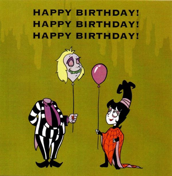 Открытка Битлджус - HAPPY BIRTHDAY