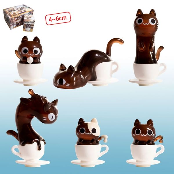 Случайная фигурка Кофейные котики 4-6 см