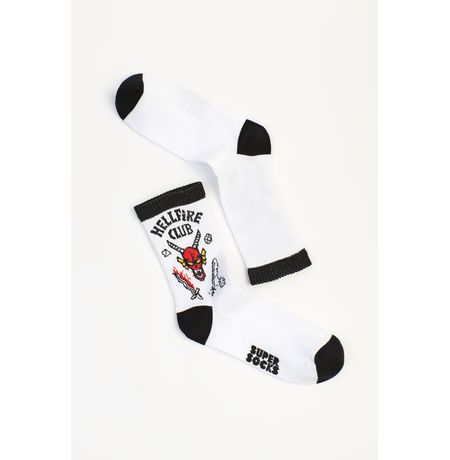 Носки SUPER SOCKS Hellfire Club белые (размер 35-40)