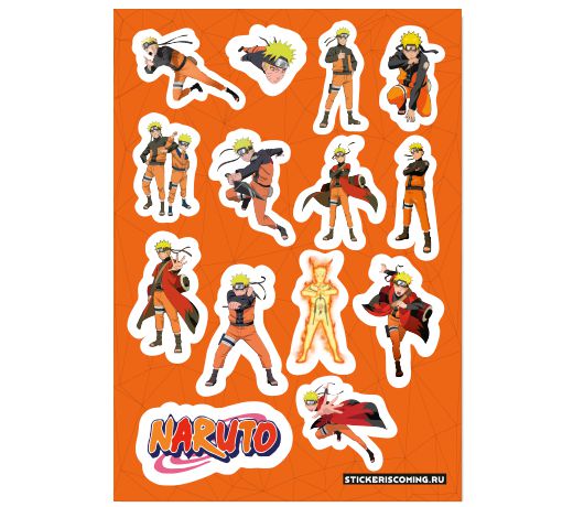 Набор стикеров Наруто (Naruto) А5