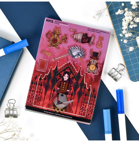 Наклейки Алиса, стикеры NKS mini (Mad Alice)