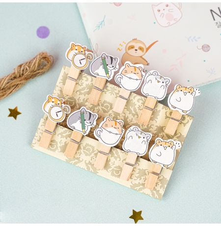 Декоративные прищепки Хомяк (Hamster), 10 шт