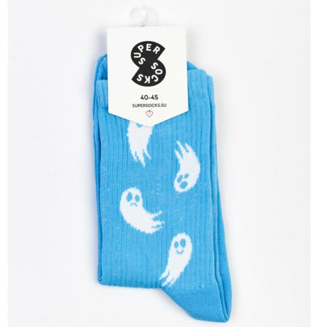 Носки SUPER SOCKS Приведения голубой изображение 2