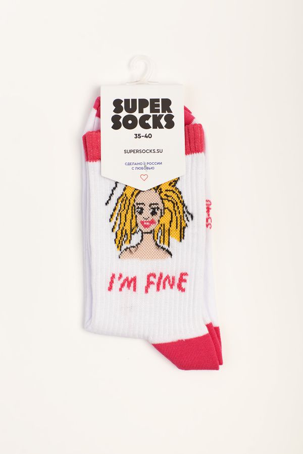 Носки SUPER SOCKS I'm fine (размер 35-40)