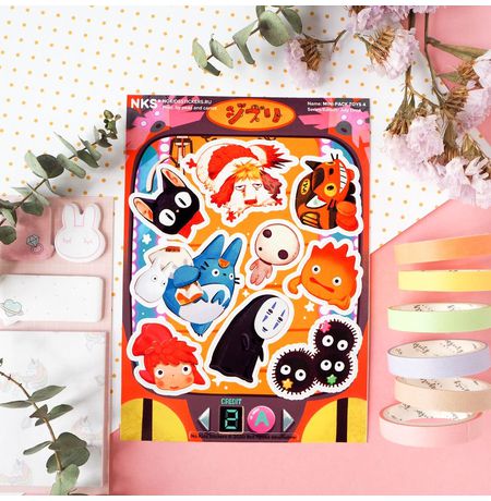 Набор стикеров Хаяо Миядзаки, mini