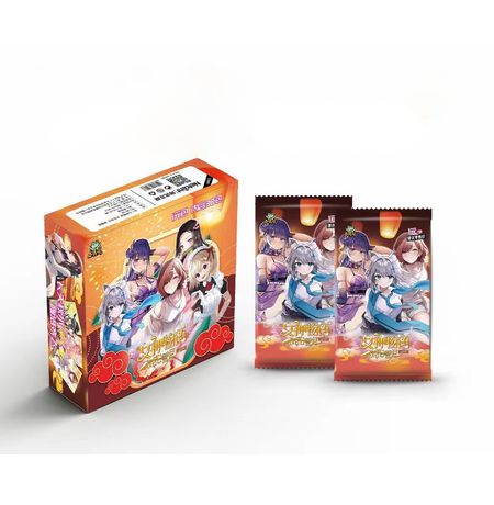 Коллекционные карточки Аниме Тян - Goddess Story Тир 1 - 5 штук в бустере (оранжевый бокс)