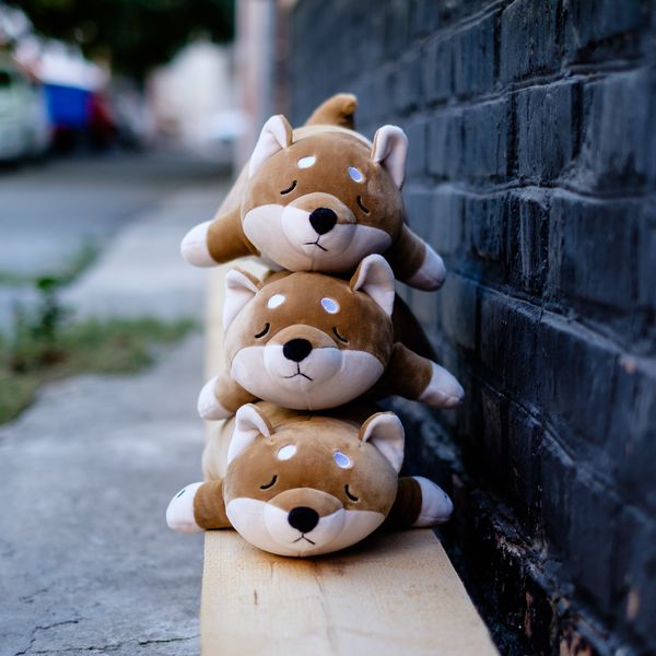 Мягкая игрушка Акита-ину пёс трогательный изображение 2