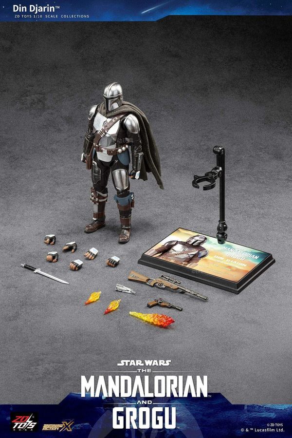 Статуэтка подвижная Звездные Войны - Мандалорец (Star Wars The Mandalorian ZD Toys) 19 см лицензия изображение 2