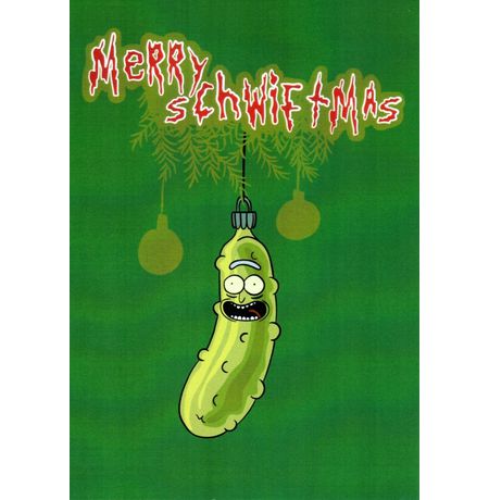 Открытка Рик и Морти - Merry Schwiftmas