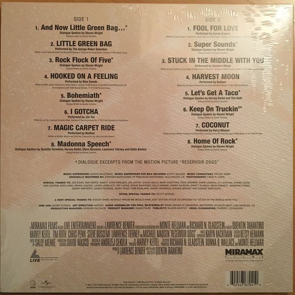 Виниловая пластинка Reservoir Dogs OST (Original Motion Picture Soundtrack) изображение 2