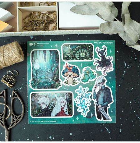 Наклейки Hollow Knight, стикеры NKS Q-Pack