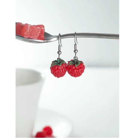 Серьги Малина с чашелистиком изображение 4