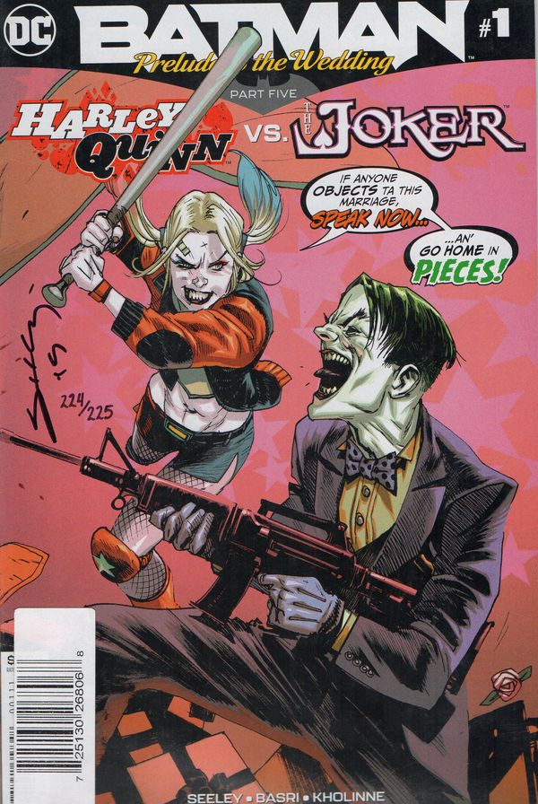 Batman : Prelude to the wedding. Harley Quinn vs. Joker #1 с автографом Tim Seeley
