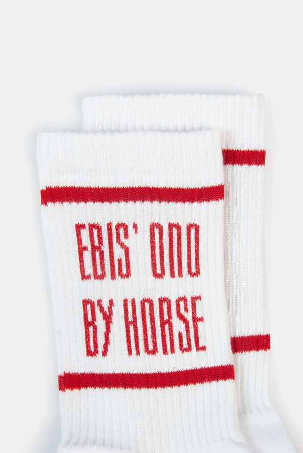 Носки SUPER SOCKS ebis ono by horse белые (размер 35-40) изображение 3