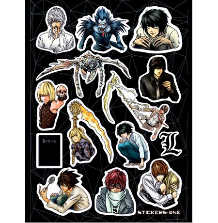 Набор стикеров Тетрадь смерти (Death Note)