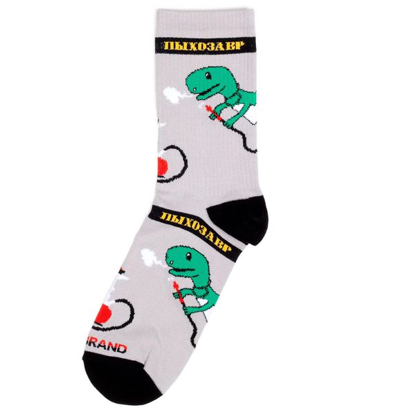 Носки Пыхозавр (размер 34-39), серые, BOOOMERANGS