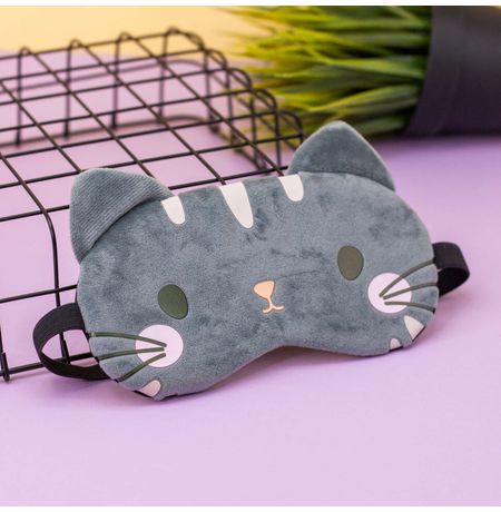 Маска для сна Котик серый