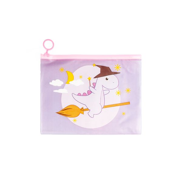 Пенал Прозрачный Динозавр на метле