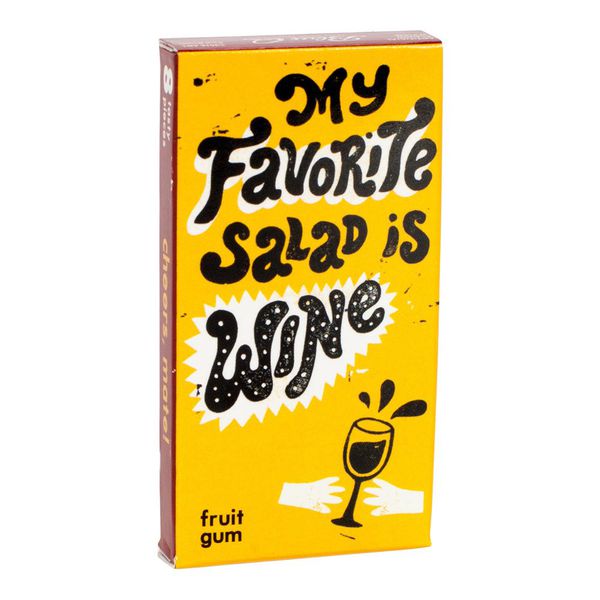 Жевательная резинка Blue Q Gum My Favorite Salad is Wine, фрукты