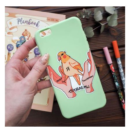 Стикер Попугай в ловушке изображение 2