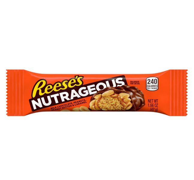 Reese's Nutrageous Шоколадный батончик с арахисовой пастой 47 гр