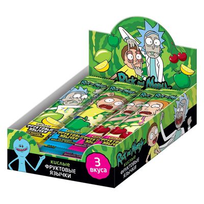 Жевательная конфета Рик и Морти, фруктовые язычки, в ассортименте