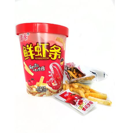 Чипсы XianxIatiao со вкусом креветок и кетчупа, с игрушкой