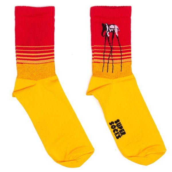 Носки SUPER SOCKS Слоны - Сальвадор Дали, оранжевый (размер 35-40)