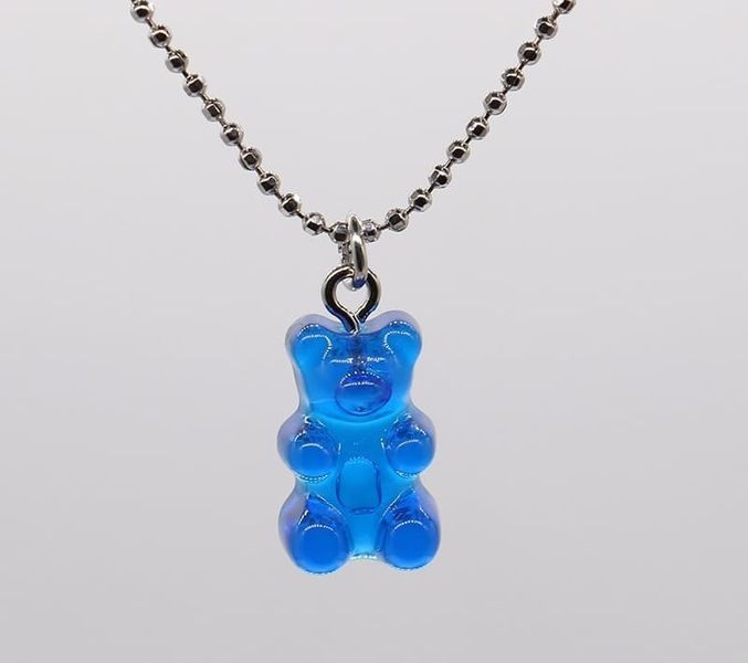 Подвеска Мармеладный мишка синий