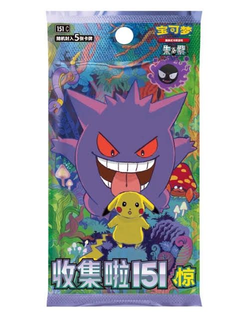 Коллекционные карточки Pokemon - Collect Surprise Slim (151C 3.0) 5 карт лицензия (на китайском) изображение 2