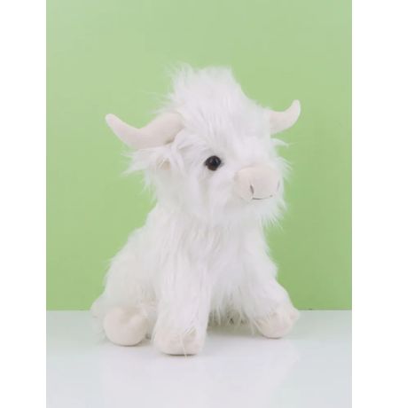 Мягкая игрушка Бык лохматый белый (Хайленд) 25 см изображение 3