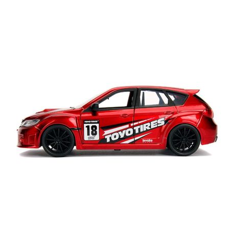 Масштабная модель Subaru Impreza WRX STI 2012 красная JDM Tuners 1:24 изображение 3