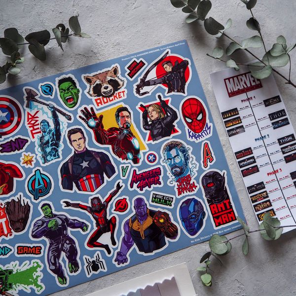 Стикеры Мстители: Финал (Avengers) наклейки NKS изображение 3