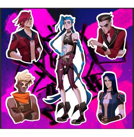 Стикеры Аркейн наклейки One love