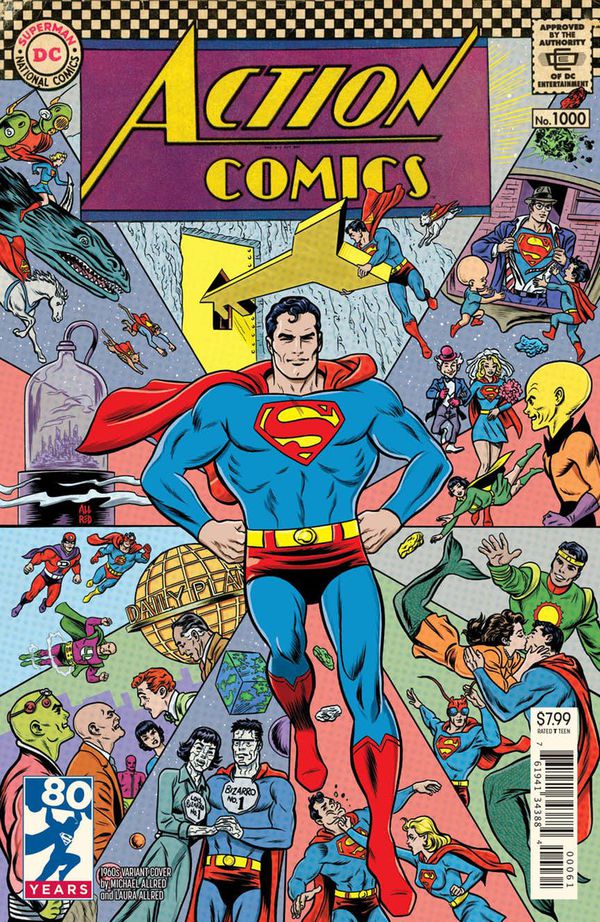 Action Comics #1000 1960's by Michael Allred