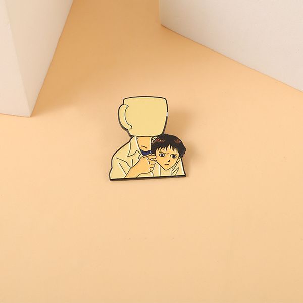 Значок Евангелион - Синдзи Кружка Neon Genesis Evangelion (пин металл) 2,5 см изображение 2