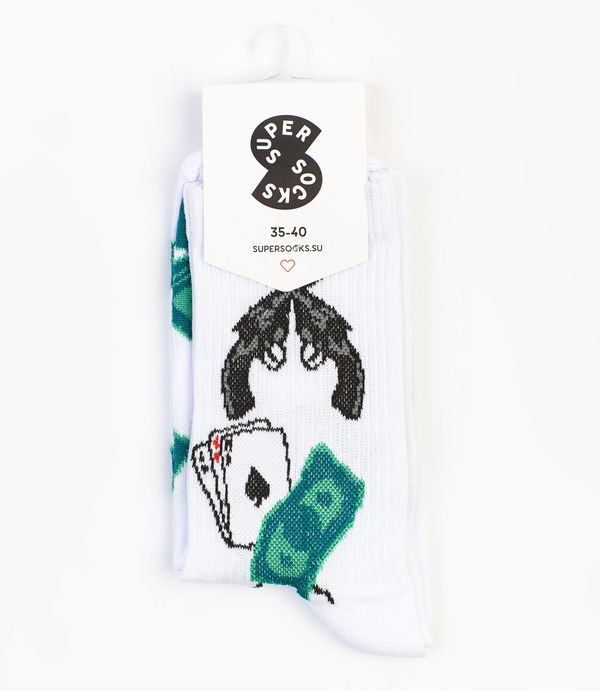 Носки SUPER SOCKS Карты, Деньги, 2 Ствола (размер 35-40) изображение 2