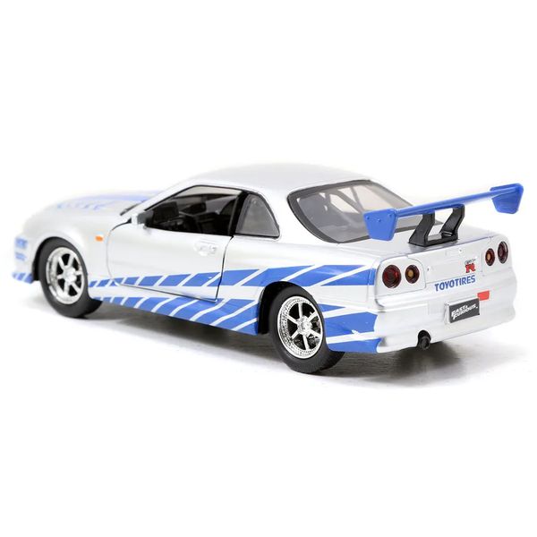 Коллекционная металлическая (Die Cast) модель Brian's Nissan Skyline GTR R34 1:32 (Fast & Furious) изображение 3